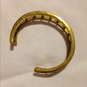 Verameat gold brass ladder cuff bracelet